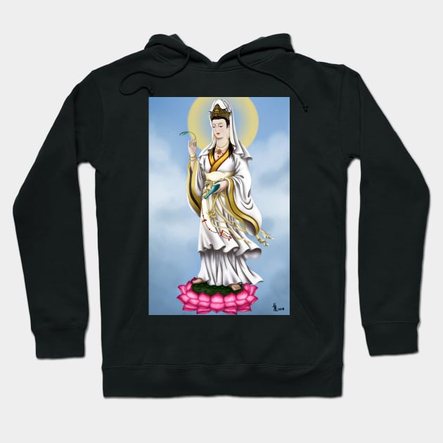 Avalokitesvara Bodhisattva， guanyinpusa Hoodie by cloudart2868